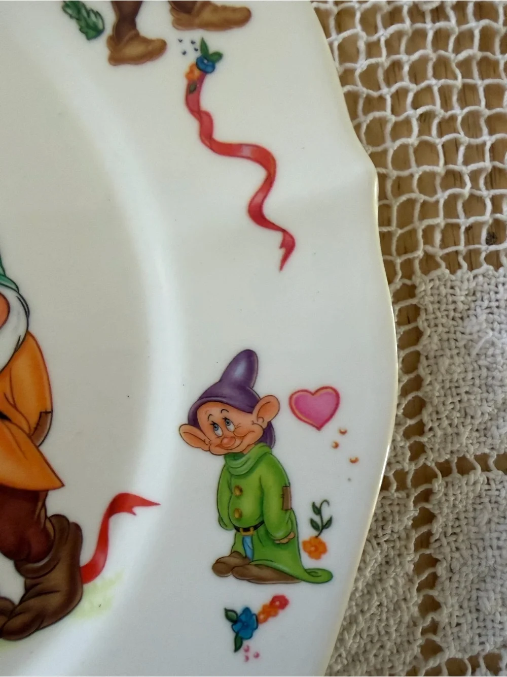Vintage Snow White & the Seven Dwarves Disney Plate Kids Children’s